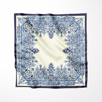 Blue Cretan Mermaid | Square Silk Scarf