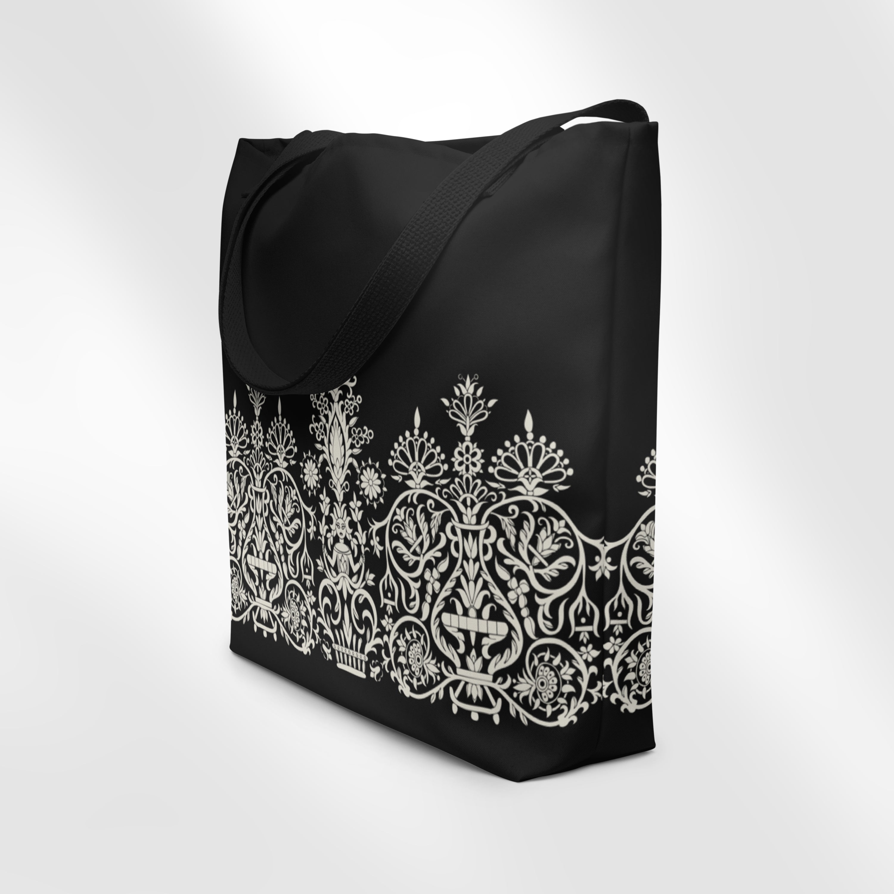 Black Cretan Mermaid | Large Tote Bag