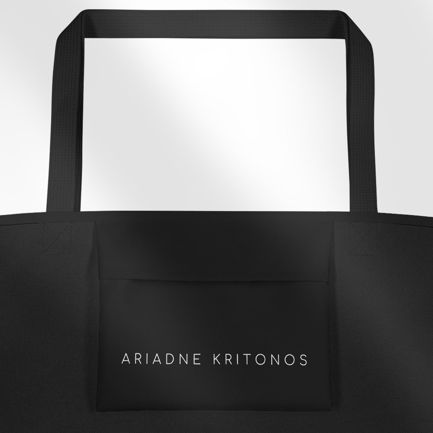 Blk/Wht Cretan Mermaid | Large Tote Bag