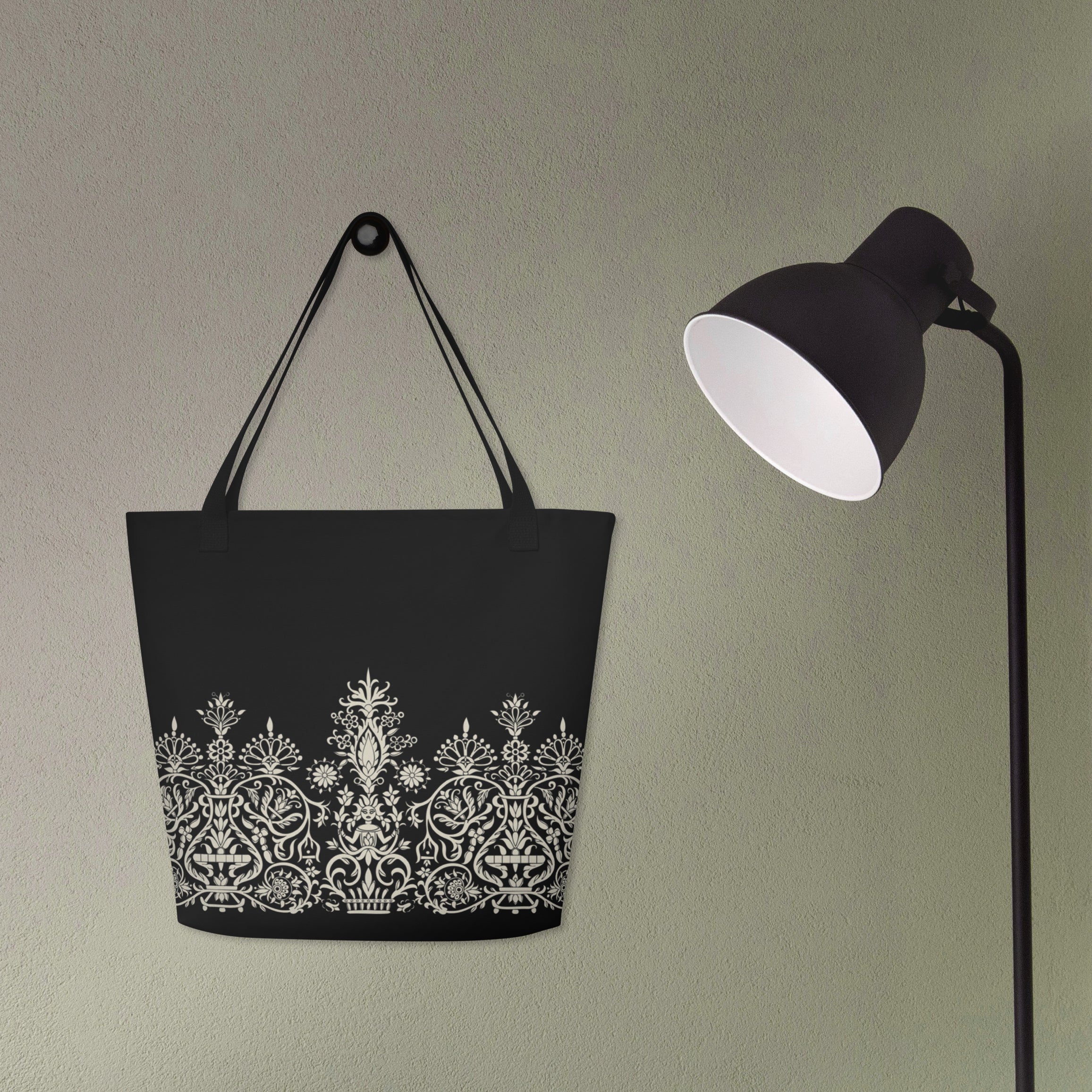 Black Cretan Mermaid | Large Tote Bag