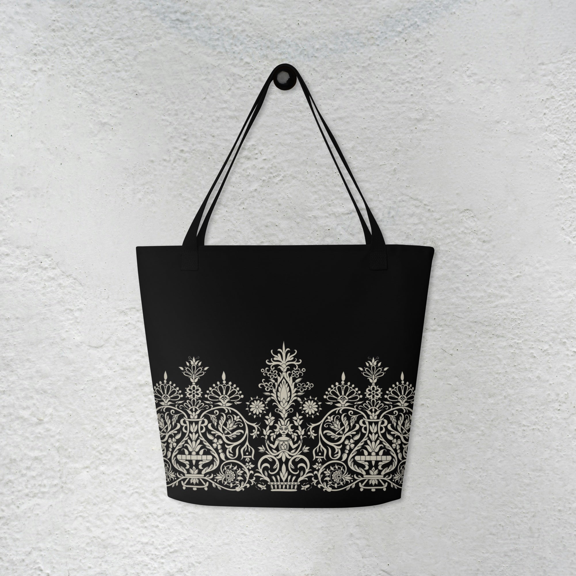 Black Cretan Mermaid | Large Tote Bag