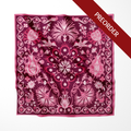 Burgundy Tree of Life | Square Silk Scarf