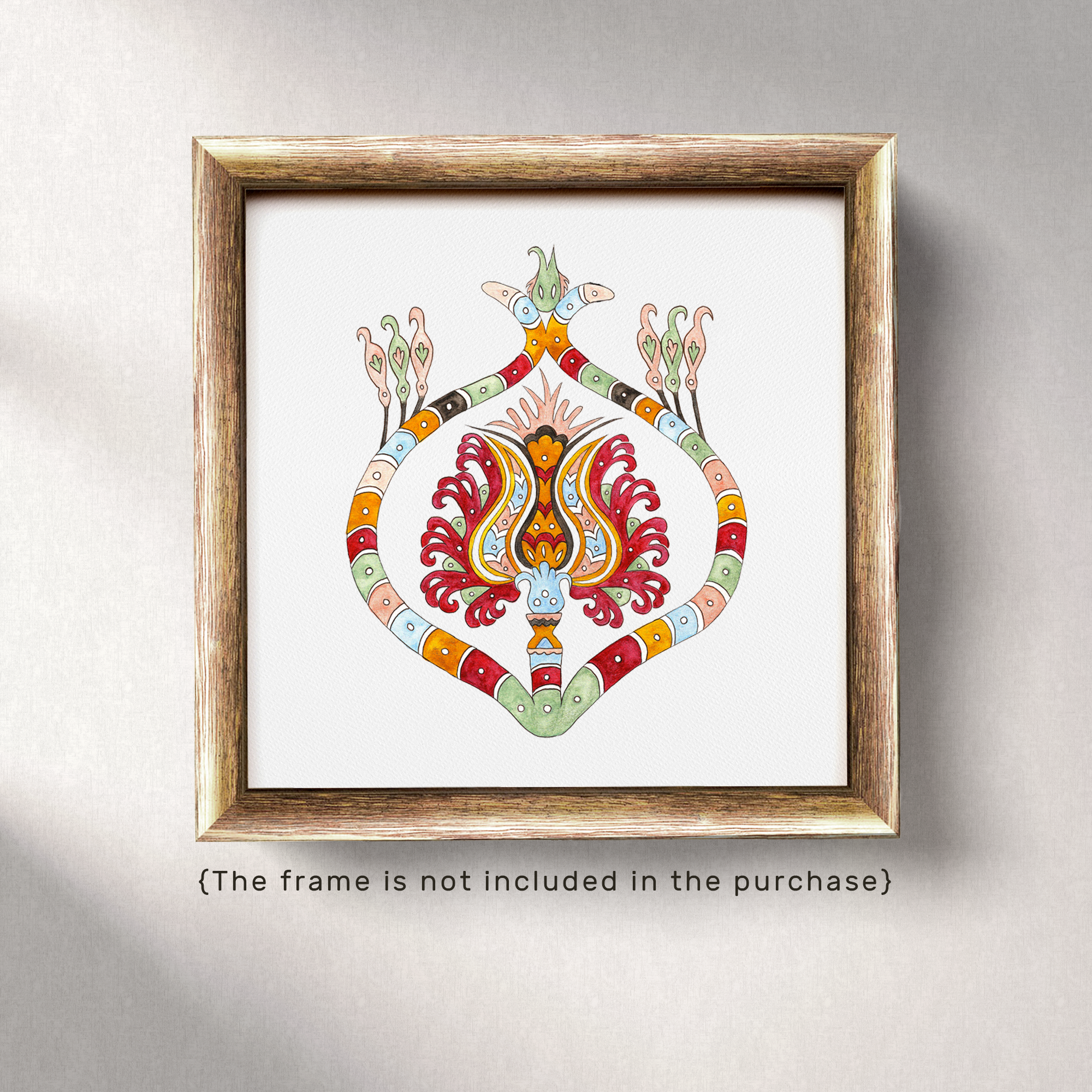 Flower Engulfed in Snake | Art Print