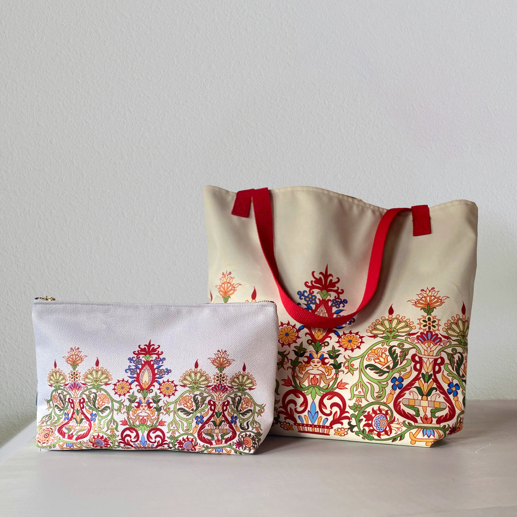 Multi Cretan Mermaid Bundle - Tote and Makeup Bag