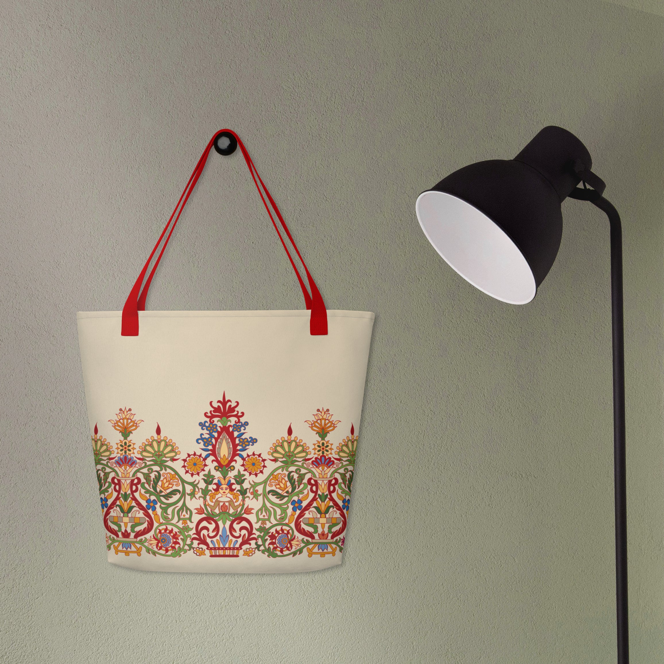 Multicolored Cretan Mermaid | Large Tote Bag