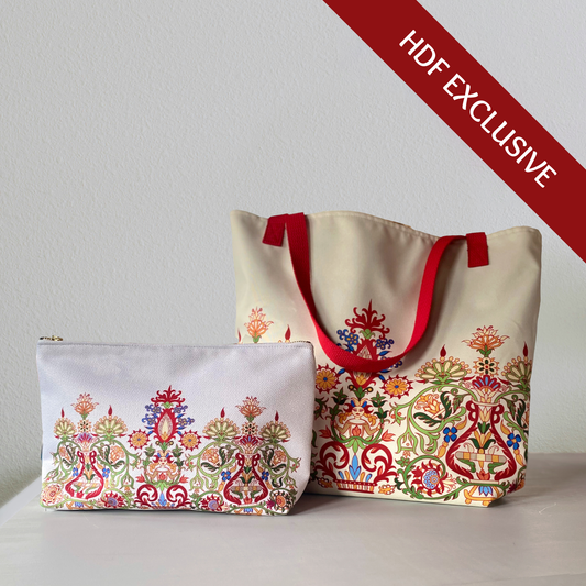 Multi Cretan Mermaid Bundle - Tote and Makeup Bag