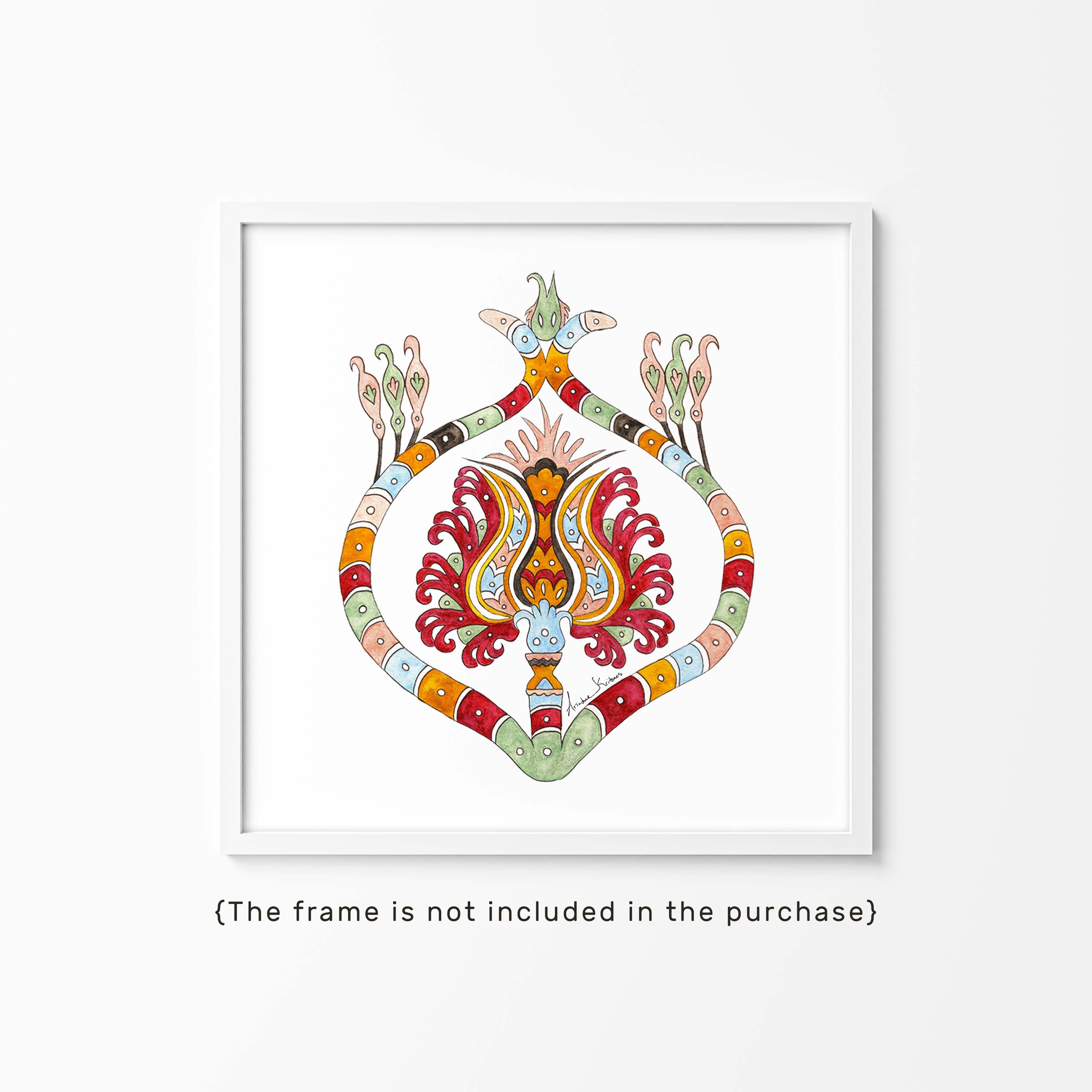 Flower Engulfed in Snake | Art Print